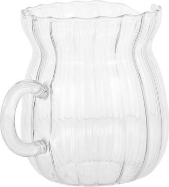 No Brand Mini Jarra De Leche - Dispensador De Vidrio - Para Servir Bebidas - Dise&ntilde;o Apto Para Microondas - 1 Centilitro - Transparente