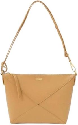 Loewe Pre-owned Puzzle Fold Pouch Calf Shoulder Bag - Dames - Vintage Schoudertas - Bruin - ONE Size - Leer - Vintage