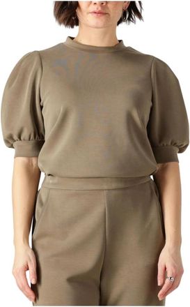 Notre-V Nv-Frigie Trui - Dames - Blouses - Bruin - S - Polyester - Overhemden