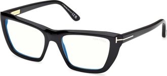 Tom Ford Stijlvolle Zonnebril - Dames - Brillen - Zwart - 54 MM - Accessoires