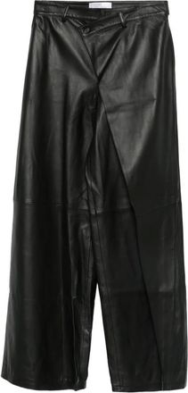 Giuseppe Di Morabito asymmetric leather trousers - Black