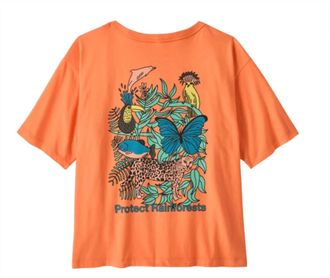 Patagonia Womens Protect Rainforests Easy Cut T-Shirt In Peach Sherbert