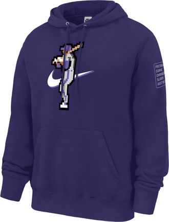 Nike Mens Club Fleece Pullover Baseball Hoodie in Purple | M31233P475NKBS-ORC