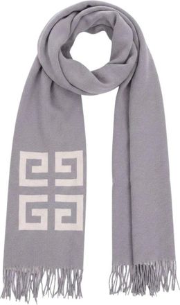 Givenchy Muffler Sjaal - unisex - Wintersjaals - Grijs - ONE Size - Wol - Accessoires