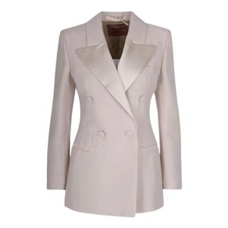 Marella Jassen, Dames, Beige, 3Xs, Wol, Assoluto Blazer
