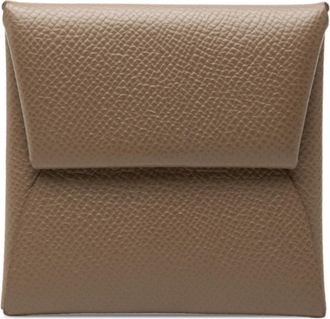 Herm&egrave;s Beige Etoupe Gray Gray Epsom Leather Coin Purse/Coin Case (Pre-Owned)