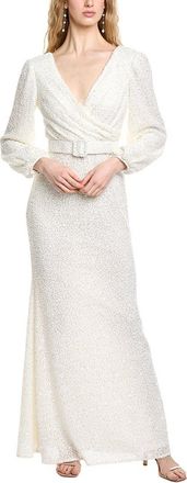 Badgley Mischka Popcorn Knit Sequin Gown