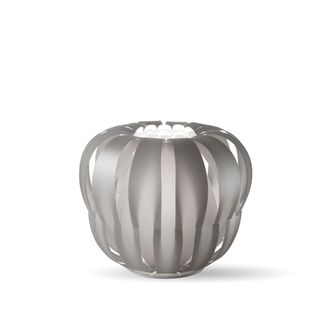 Linea Zero L&aacute;mpara De Mesa Plata En Metal Blanco Cm. 19x17h
