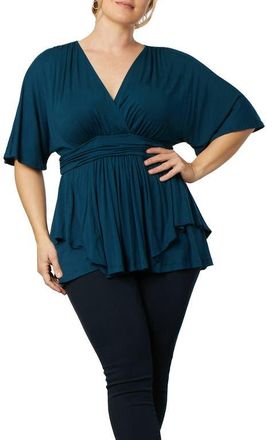 Kiyonna Promenade Top in Deep Teal at Nordstrom, Size 5X