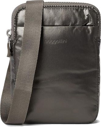 Baggallini Modern Take Two RFID Crossbody Cross Body Womens Handbags Gunmetal Puff, Polyester