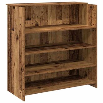 Berkfield Home Reception Desk Old Wood 100x50x103.5 cm Engineered Wood in Brown