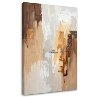 Feeby Impresi&oacute;n De Imagen, Abstracci&oacute;n Beige Y Marr&oacute;n, 80x120