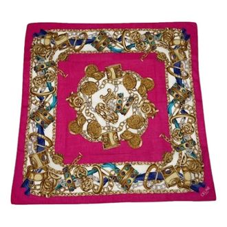 Celine Pre-owned Scarves, female, Pink, Size: ONE SIZE Pre-owned Silk Scarf
