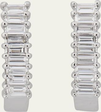 Lana Jewelry 14K Gold Baguette Diamond Huggie Earrings, 0.5 tcw