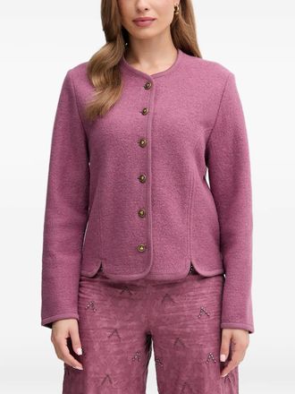 Hoss Intropia Button-down jack verfraaid met hart - Paars