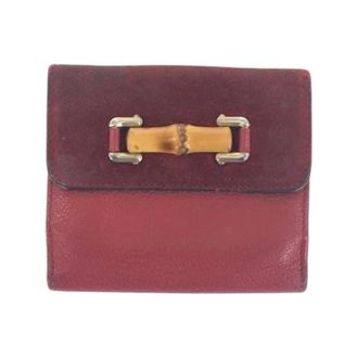 Gucci Pre-owned Wallets, female, Red, Size: ONE SIZE Pre-owned Bamboo Leather Wallet