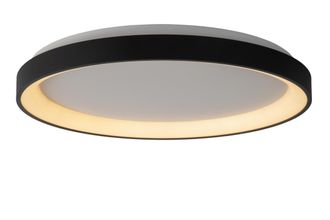 Lucide VIDAL Dimmable Stylish Indoor Decorative LED Flush Ceiling Light in Black
