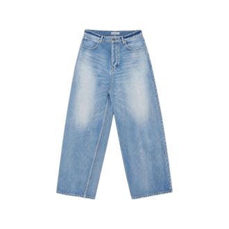 Balenciaga Distressed Wide-leg Jeans