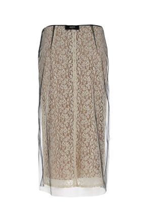 Fendi Fq7641aup7 F1t48 White Exterior: Nylon Lining: Silk Gonne Skirt