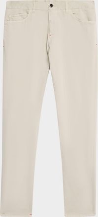 Isaia Mens Cashmere-Cotton Slim 5-Pocket Pants