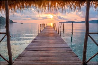 Schubiger M&ouml;bel Digitaldruck auf Acrylglas Steg in Der Karibik