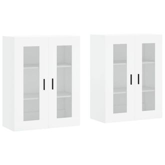 Berkfield Home Wall Mounted Cabinets 2 pcs White Engineered Wood