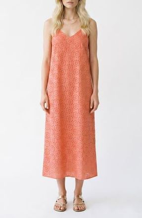 Vero Moda Tassa Liv Midi Dress in Langoustino at Nordstrom Rack, Size X-Large