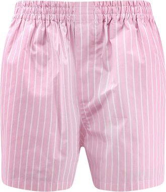 Balenciaga Bottoms, female, Pink, Size: S Quilted Pinstripe Shorts