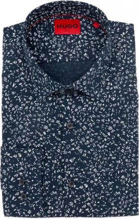 HUGO BOSS Overhemden, Heren, Blauw, 2Xl, Katoen, Hugo - Shirts > Overhemden