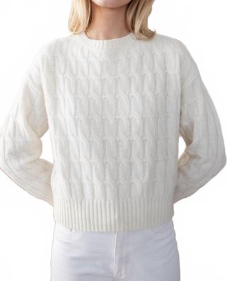 Marea Cable Knit Cashmere Top In Ivory