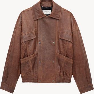 Saint Laurent Leather Bomber Jacket