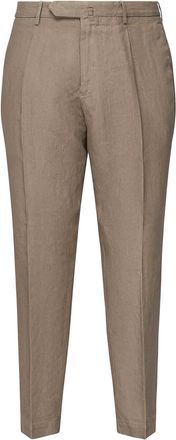 Santaniello Linen Pleated Trousers