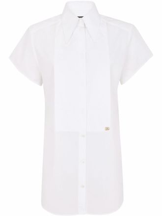 Dolce & Gabbana DG-logo poplin shirt - women - Cotton - 36 - White