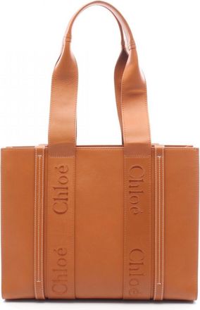 Chlo&eacute; Brown Leather Handbag Tote Bag (Pre-Owned)