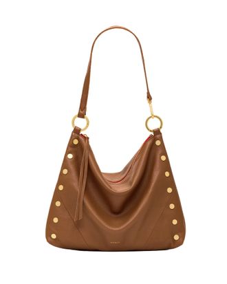 Hammitt Hammitt Kyle Mahogany Pebble Brushed Gold Red Zip Lrg