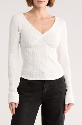 Free People Emma Long Sleeve Thermal Top in Clean Ivory at Nordstrom Rack, Size X-Small