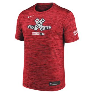 Nike Chicago White Sox City Connect Velocity Nike Mens Dri-FIT MLB T-Shirt in Red | 02ER62QRX-HR3