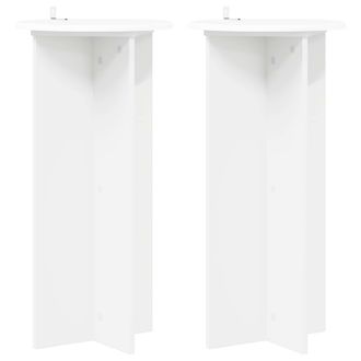 vidaXL Soporte De Plantas 2 Pcs &Oslash;40 X 80 Cm Madera De Ingenier&iacute;a Vidaxl