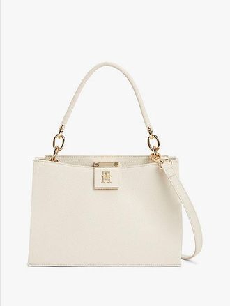 Tommy Hilfiger Bolso satchel granulado con monograma TH