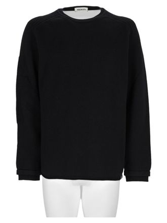 Premiata Black Relaxed Fit Ribbed Knit Sweater
