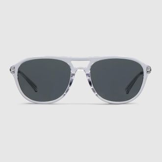 Gucci Specialized-fit Navigator Sunglasses, Grey