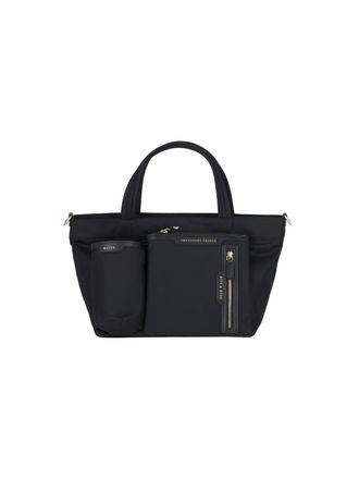 Anya Hindmarch Black Econyl Logo Strap Nylon Tote