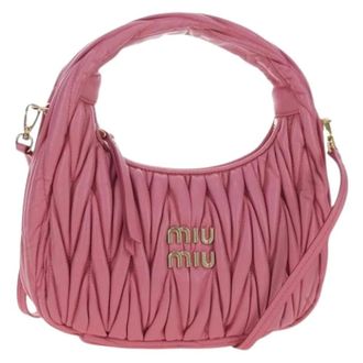 Miu Miu Pre-owned Shoulder Bag - Dames - Pre-owned - Roze - Maat: ONE Size Leer