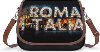 Generic ROMA ITALIA Womens Crossbody Bag Fashion Shoulder Handbags Message Tote Bag with Adjustable Strap