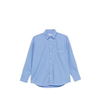 Sporty & Rich Logo-embroidered Chest-pocket Shirt