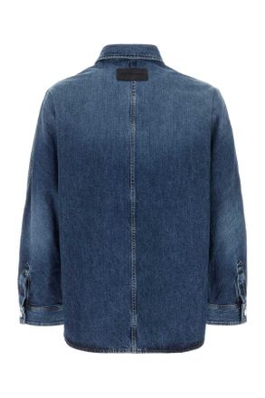 Givenchy Mens Denim Shirt Darkblue Exterior: Cotton Camicie