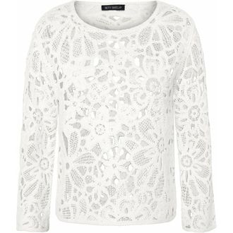 Betty Barclay Eyelet Knit Pullover - Dames - Tops - Wit - Maat: M