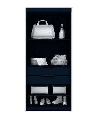 Manhattan Comfort 2pc Mulberry Open Sectional Closets