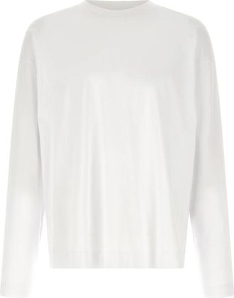 Dries Van Noten Hegland Katoenen Jersey T-Shirt - Heren - Longsleeves - Wit - XL - Katoen - Tops