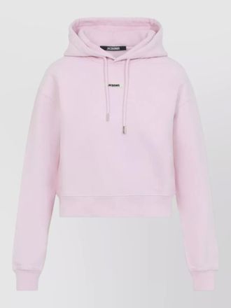 Jacquemus gros grain cropped hoodie drawstring hood